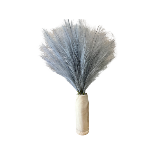 Artificial Pampas Grass Stem Single Grey