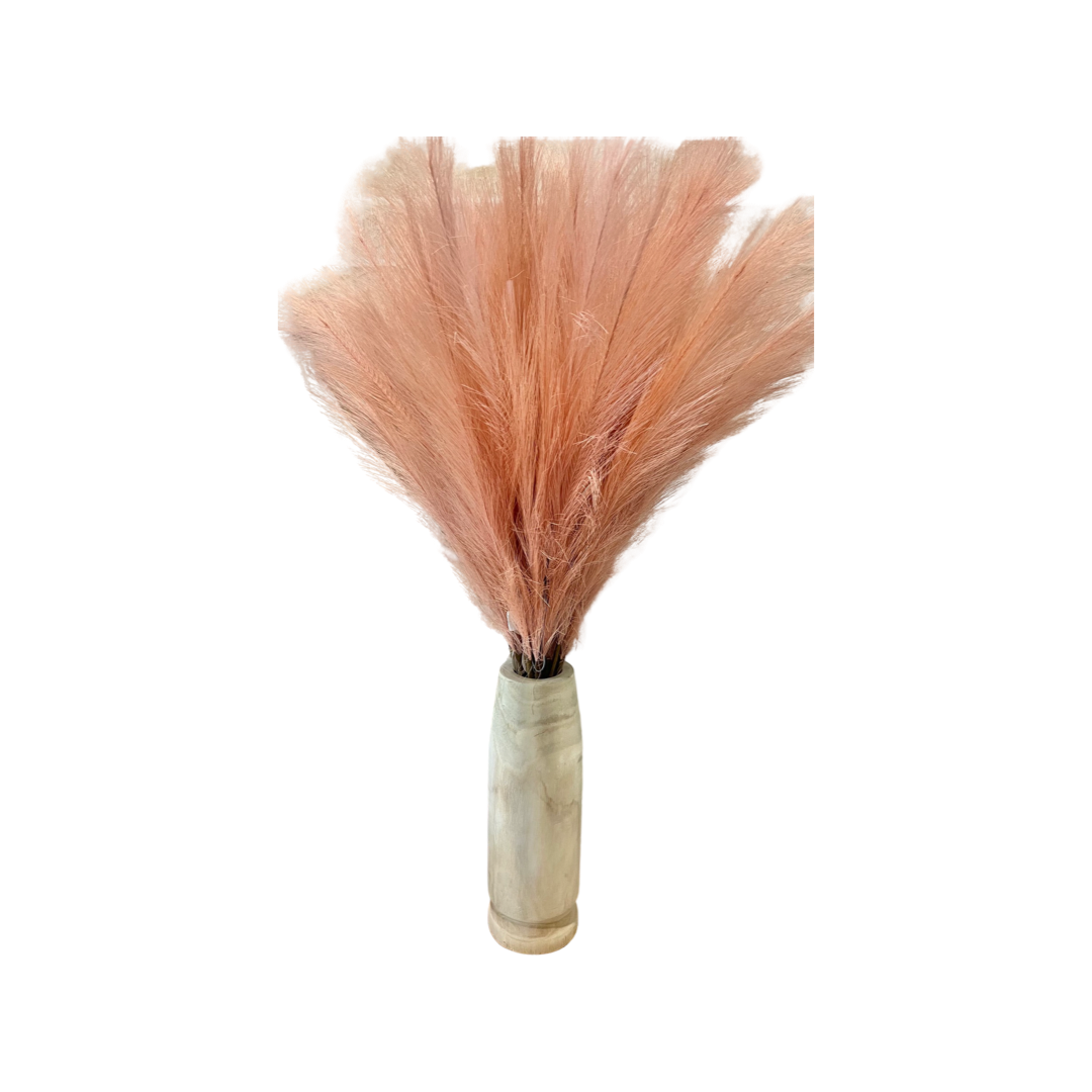 Artificial Pampas Grass Stem Single Blush