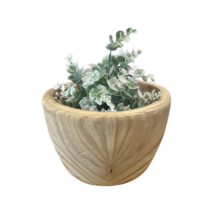 Boho Timber Planter Pot with FREE Macrame Hanger