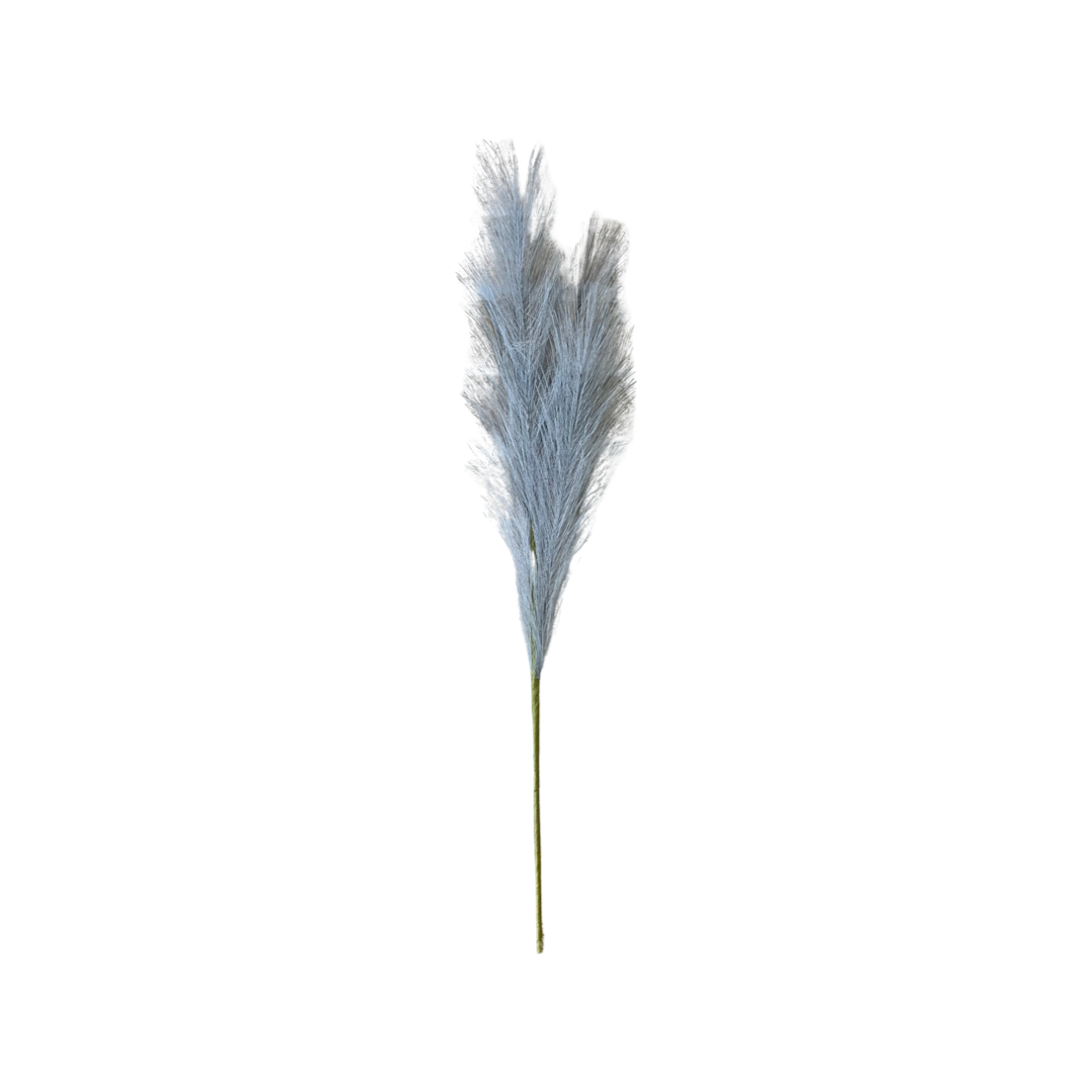 Artificial Pampas Grass Stem Single Grey