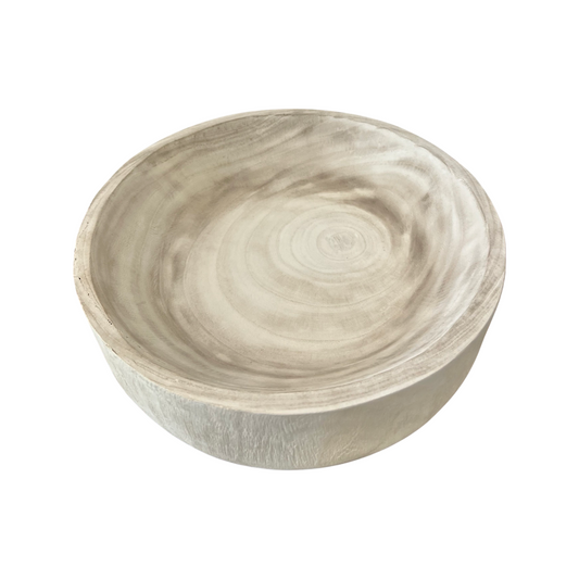 Whitewash Timber Bowl