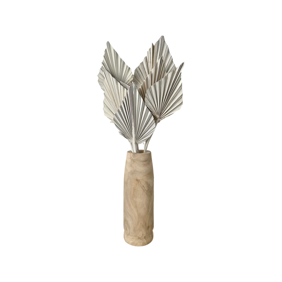 Dried Spear Palm White Single Stem