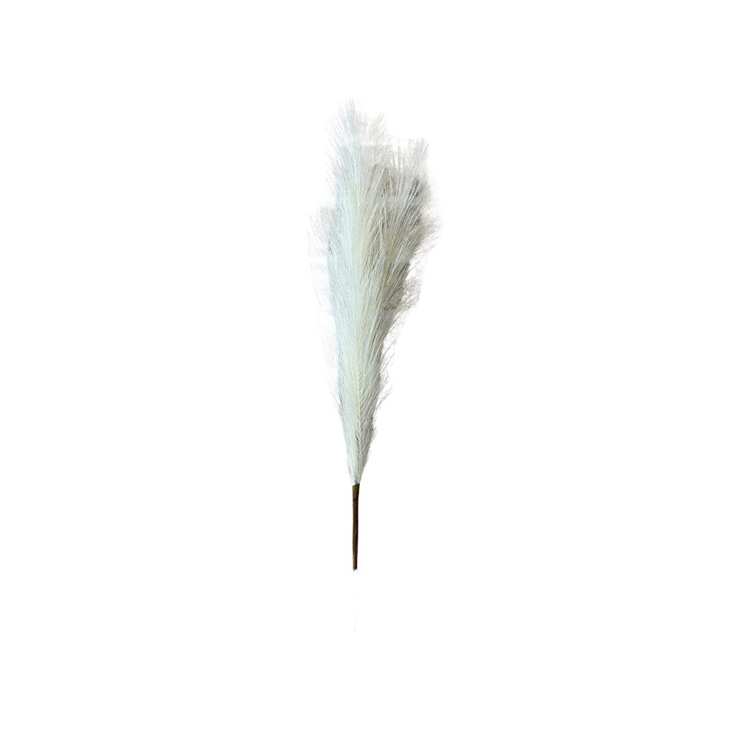 Artificial Pampas Grass Stem Single Off White