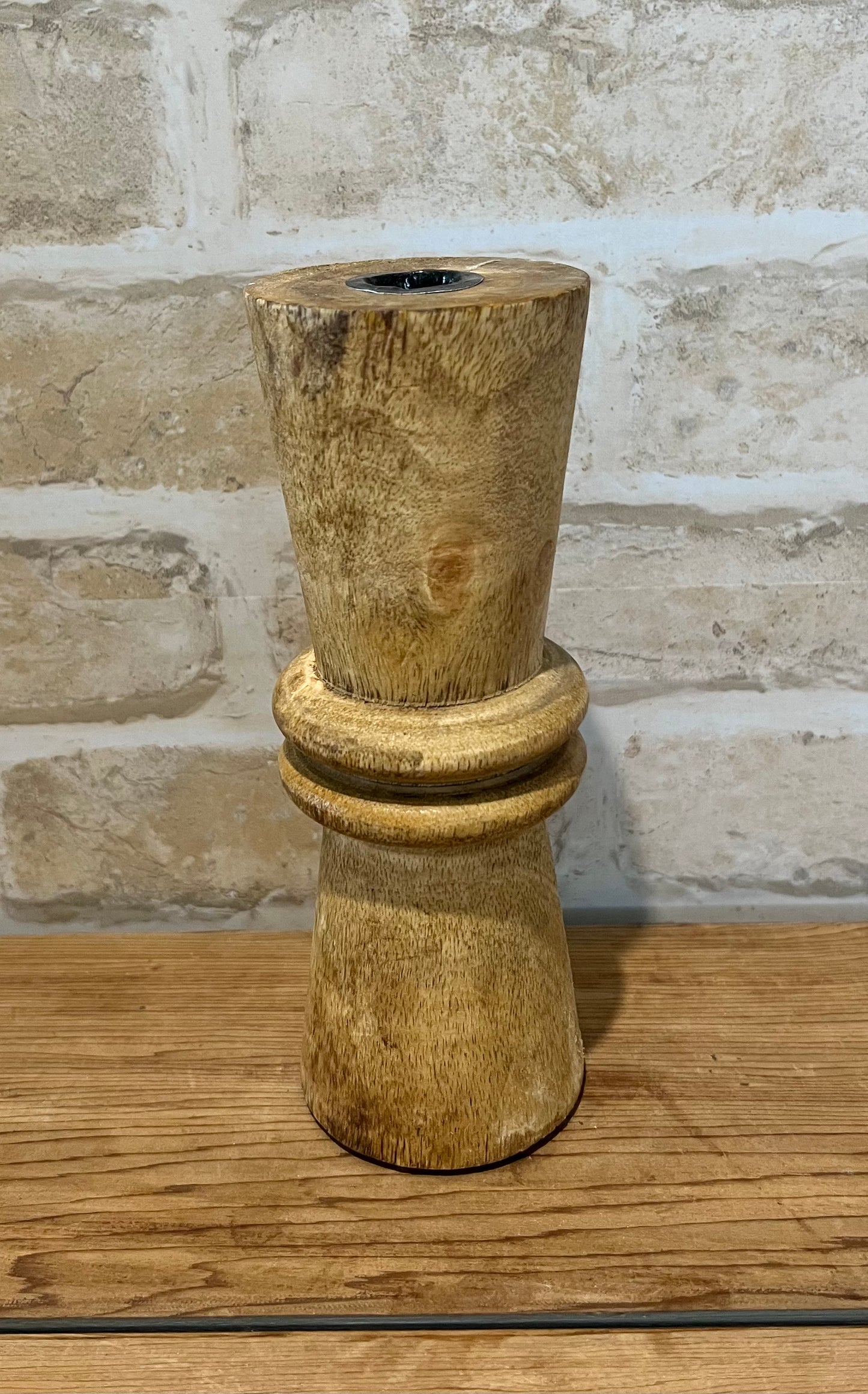 Demi Wooden Candleholder Natural