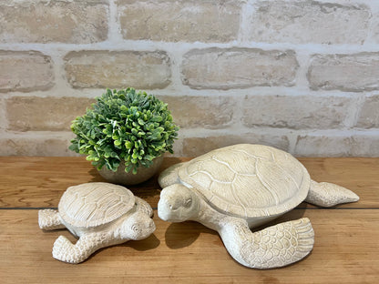 Resin Carved Turtle 2 Asst