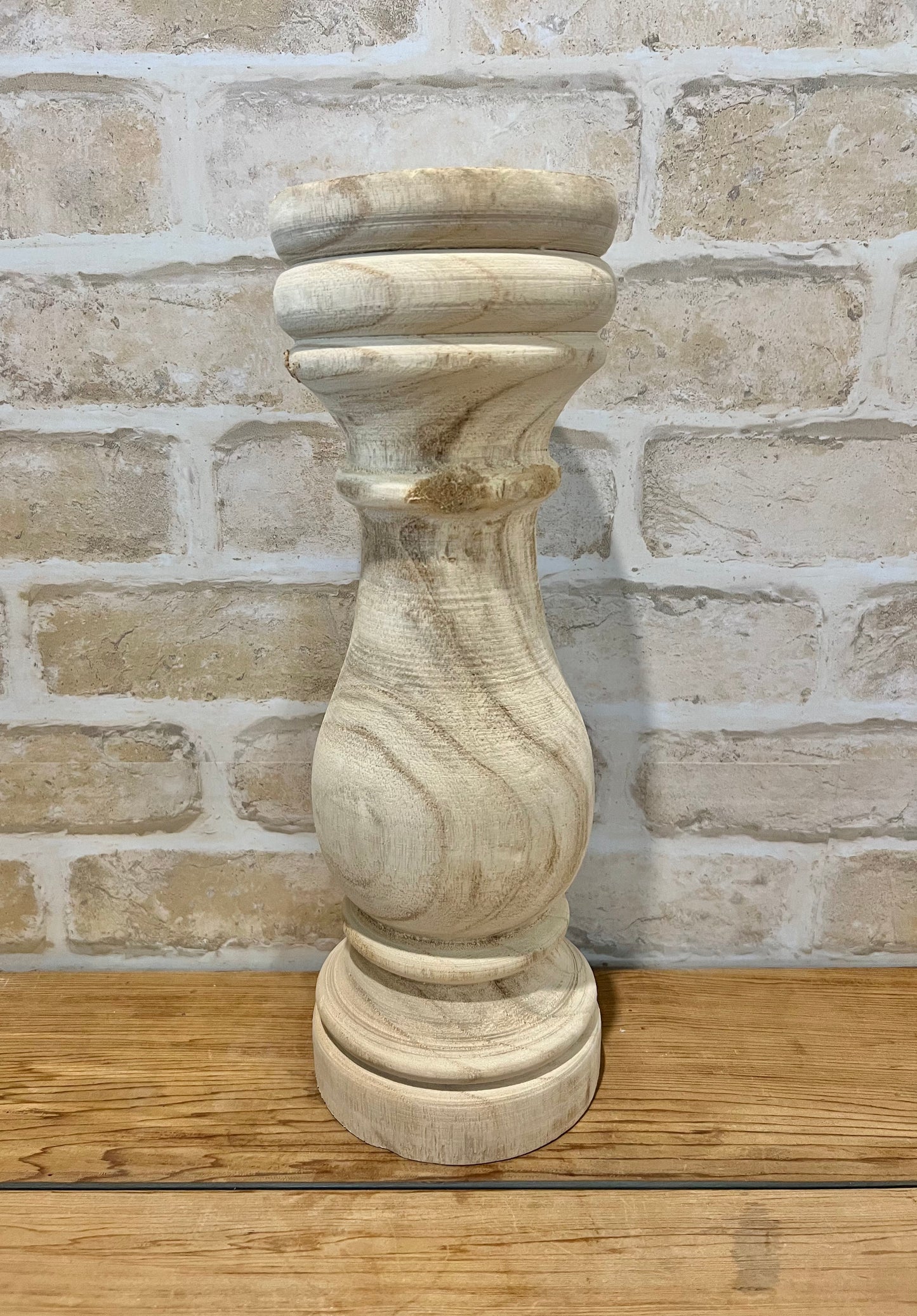 Chunky Wooden Candleholder Natural