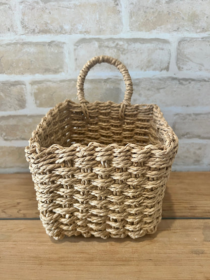 Square Basket with Handle 2 colours 2 sizes