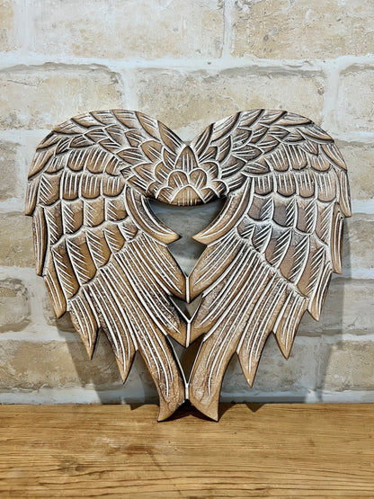 Wooden Angel Wings Natural