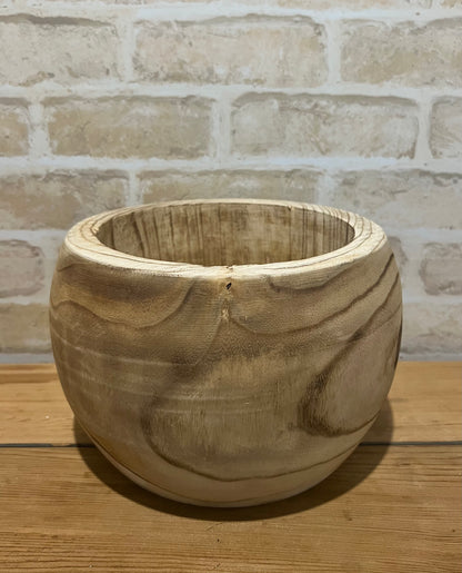 Natural Timber Bowl Planter 2 Sizes