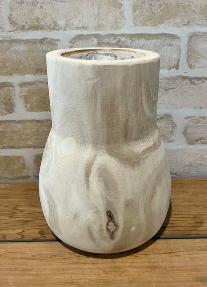 Wooden Kettle Pot Planter Natural