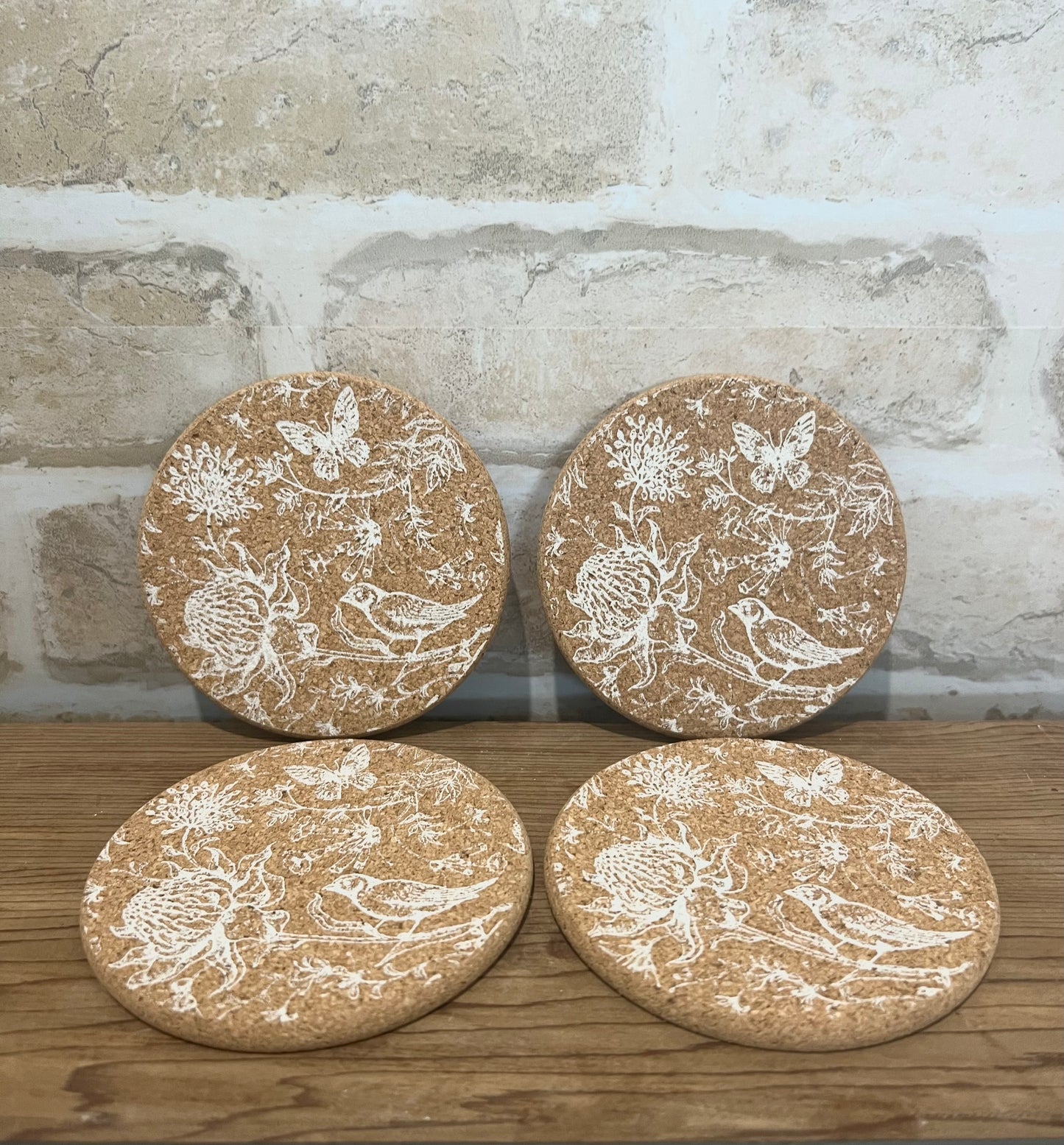 Printed Cork Coasters Set of 4