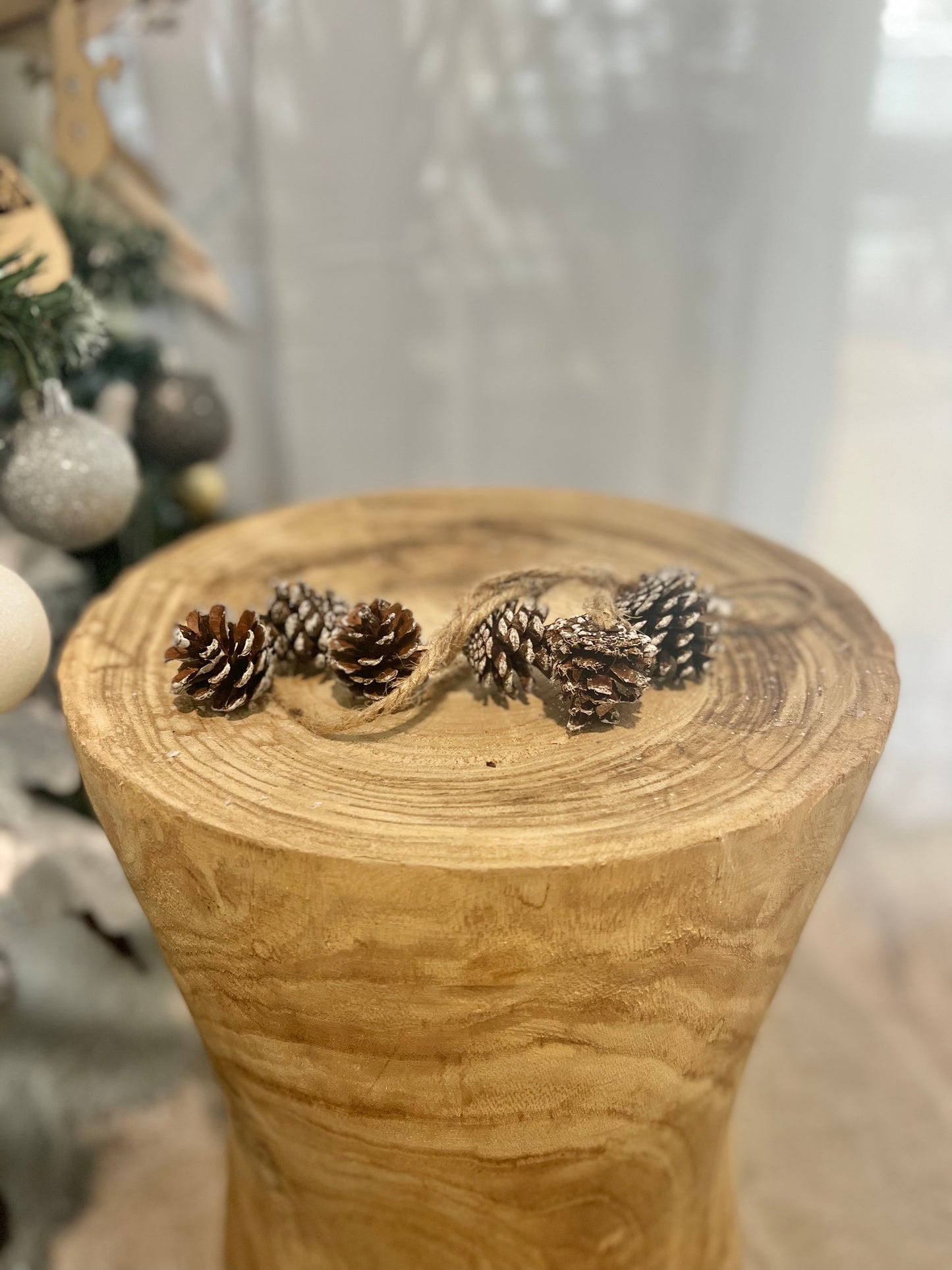 6 Hanging Pinecones - Christmas