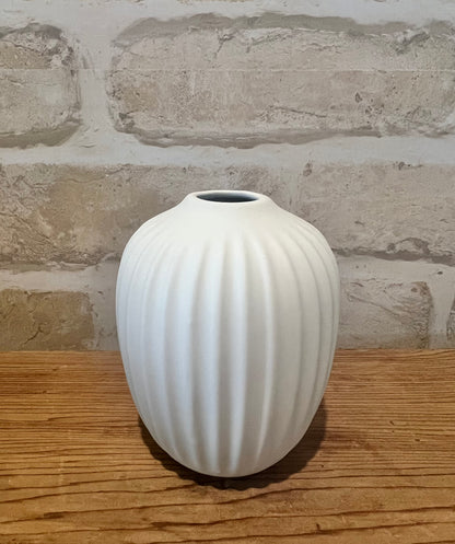 Ribbed Ceramic Vase 3 Colours