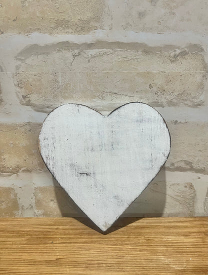 White Block Heart 3 Sizes