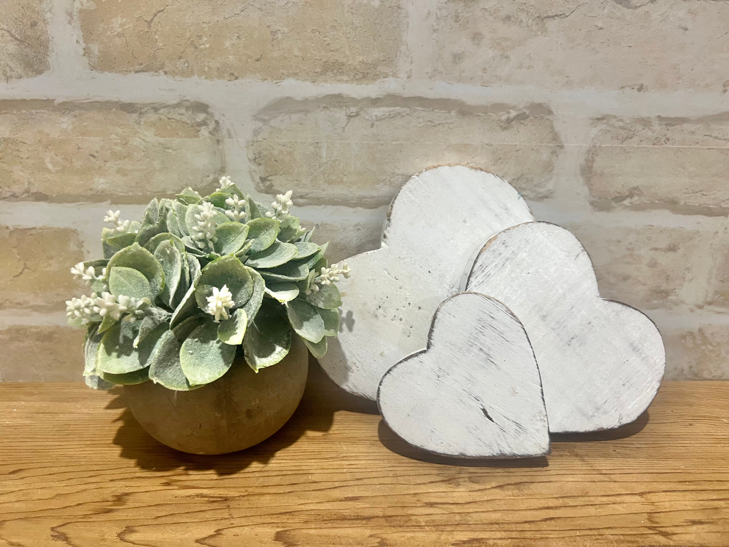 White Block Heart 3 Sizes